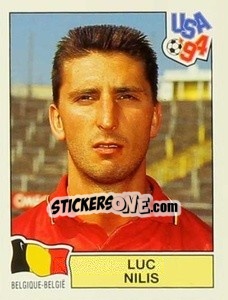 Sticker Luc Nilis - Campeonato De Futebol Mundial 1994 n. 392 - Panini