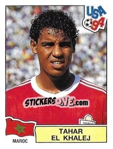 Cromo Tahar El Khalej - Campeonato De Futebol Mundial 1994 - Panini