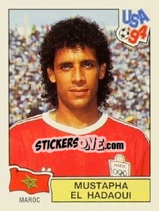 Sticker Mustapha El Hadaoui - Campeonato De Futebol Mundial 1994 - Panini