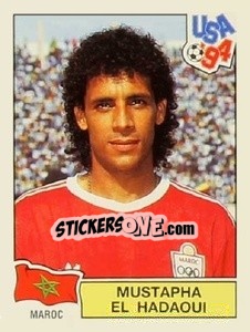 Sticker Mustapha El Hadaoui - Campeonato De Futebol Mundial 1994 n. 408 - Panini