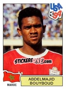 Sticker Abdelmajid Bouyboud - Campeonato De Futebol Mundial 1994 - Panini