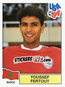 Sticker Youssef Fertout - Campeonato De Futebol Mundial 1994 - Panini