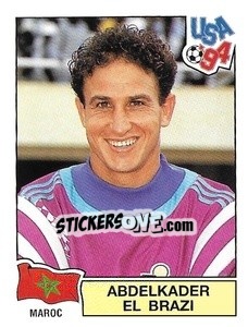 Sticker Abdelkader El Brazi - Campeonato De Futebol Mundial 1994 n. 415 - Panini