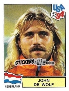 Sticker John De Wolf - Campeonato De Futebol Mundial 1994 - Panini