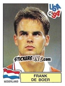 Cromo Frank De Boer - Campeonato De Futebol Mundial 1994 - Panini