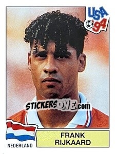 Sticker Frank Rijkaard - Campeonato De Futebol Mundial 1994 - Panini
