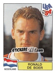Cromo Ronald De Boer - Campeonato De Futebol Mundial 1994 - Panini