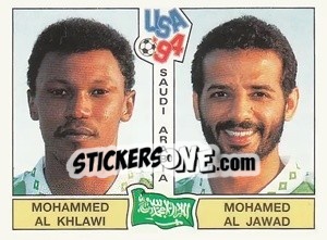 Sticker Mohammed Al Khlawi / Mohamed Al Jawad - Campeonato De Futebol Mundial 1994 - Panini