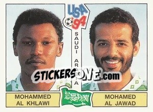 Sticker Mohammed Al Khlawi / Mohamed Al Jawad - Campeonato De Futebol Mundial 1994 n. 437 - Panini