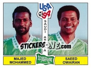 Sticker Majed Mohammed / Saeed Owairan - Campeonato De Futebol Mundial 1994 n. 441 - Panini