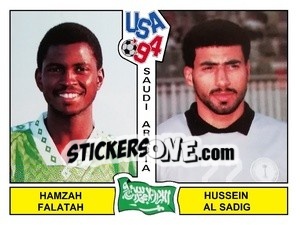 Sticker Hamzah Falatah / Hussein Al Sadig - Campeonato De Futebol Mundial 1994 n. 443 - Panini