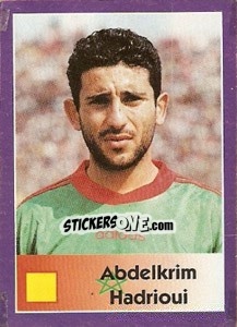 Sticker Abdelkrim Hadrioui - World Cup 1998 - Diamond