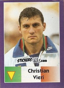 Sticker Christian Vieri - World Cup 1998 n. 86 - Diamond