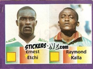 Sticker Ernest Etchi / Raymond Kalla - World Cup 1998 - Diamond