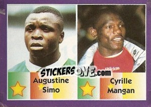 Sticker Augustine Simo / cyrille Mangan - World Cup 1998 - Diamond