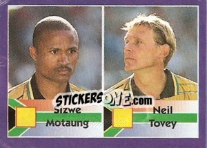Sticker Sizwe Motaung / Neil Tovey - World Cup 1998 - Diamond