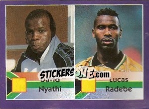 Sticker David Nyathi / Lucas Radebe - World Cup 1998 - Diamond