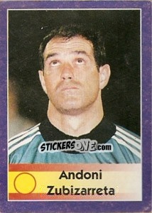 Cromo Andoni Zubizarreta - World Cup 1998 - Diamond