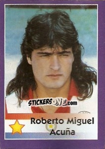 Sticker Roberto Miguel Acuña - World Cup 1998 - Diamond
