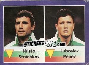 Sticker Hristo Stoichkov / Luboslav Penev - World Cup 1998 n. 263 - Diamond