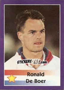 Sticker Ronald De Boer - World Cup 1998 - Diamond
