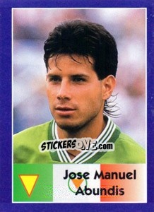 Sticker Jose Manuel Abundis - World Cup 1998 - Diamond