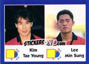 Sticker Kim Tae Young / lee Min Sung - World Cup 1998 n. 324 - Diamond