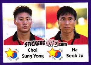 Sticker Choi Sung Yong / Ha Seok Ju - World Cup 1998 n. 328 - Diamond