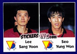 Sticker Lee Sang Yoon / Seo Yung Won - World Cup 1998 n. 330 - Diamond