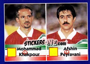 Sticker Mohammad Khakpour / Afshin Peyravani - World Cup 1998 - Diamond