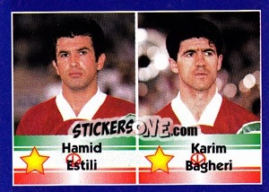 Sticker Hamid Estili / Karim Bagheri - World Cup 1998 - Diamond