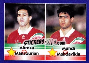 Sticker Mansourian / mahdavikia - World Cup 1998 - Diamond