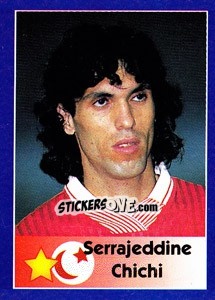 Sticker Serrajeddine Chichi - World Cup 1998 - Diamond