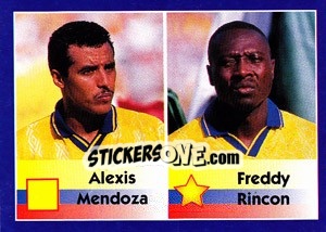 Sticker Alexis Mendoza / Freddy Rincon - World Cup 1998 - Diamond