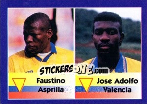 Figurina Faustino Asprilla / Jose Adolfo Valencia - World Cup 1998 - Diamond