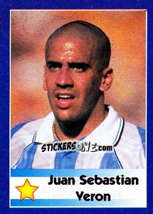 Sticker Juan Sebastian Veron - World Cup 1998 - Diamond
