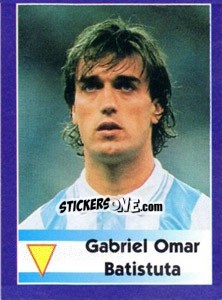 Sticker Gabriel Omar Batistuta - World Cup 1998 - Diamond