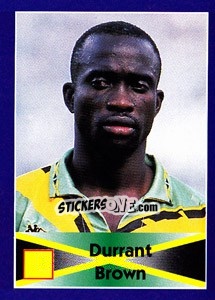 Sticker Durrant Brown - World Cup 1998 - Diamond