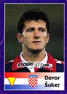 Sticker Davor šuker - World Cup 1998 - Diamond