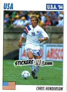Cromo Chris Henderson - Italy World Cup USA 1994 - Sl