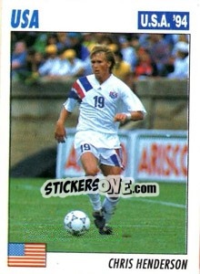 Sticker Chris Henderson - Italy World Cup USA 1994 n. 18 - Sl