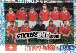 Cromo TEAM SCHWEIZ-SUISSE - Italy World Cup USA 1994 - Sl