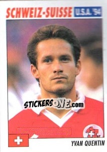 Sticker Yvan Quentin - Italy World Cup USA 1994 n. 23 - Sl