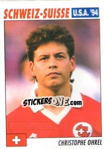 Figurina Christophe Ohrel - Italy World Cup USA 1994 n. 28 - Sl