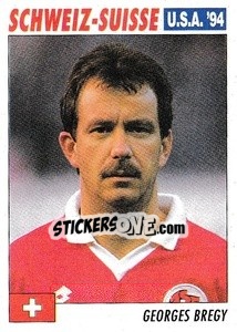 Sticker Georges Bregy - Italy World Cup USA 1994 n. 29 - Sl
