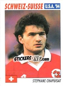 Sticker Stephane Chapuisat - Italy World Cup USA 1994 n. 34 - Sl