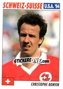 Sticker Christophe Bonvin - Italy World Cup USA 1994 n. 37 - Sl
