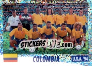 Figurina TEAM COLOMBIA - Italy World Cup USA 1994 - Sl