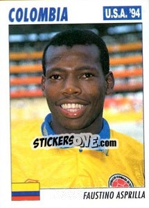Sticker Faustino Asprilla - Italy World Cup USA 1994 n. 53 - Sl