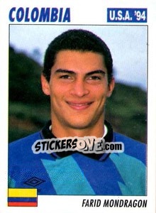 Sticker Faryd Mondragon - Italy World Cup USA 1994 - Sl